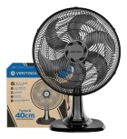 Ventilador De Mesa Oscilante 40 cm 6 P&aacute;s Turbo Preto Ventisol