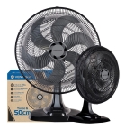 Ventilador Oscilante De Mesa Ventisol Turbo 6 P&aacute;s 50cm Preto
