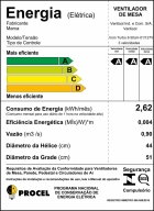 Ventilador Oscilante De Mesa Ventisol Turbo 6 P&aacute;s 50cm Preto
