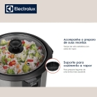 Panela El&eacute;trica Electrolux Vapor Arroz 1,8L 10 x&iacute;caras 4 fun&ccedil;&otilde;es pr&eacute;-programadas Timer Panela Antiaderente Tampa Vidro ECC20 inox por Rita Lobo