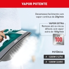 Ferro A Vapor El&eacute;trico Arno Steamgliss Fsgp Cor Branco/Verde