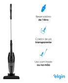 Aspirador De P&oacute; Vertical Home Perfect Clean 1200W 1L Preto E Cinza Elgin