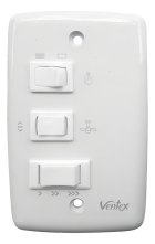 Ventilador de teto Ventex Valen LED com 3 pás de MDF preto estrutura preto 1.1m de diâmetro