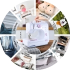 Mini máquina de costura reta Lanmax portátil - branco