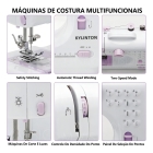 Mini máquina de costura reta Lanmax portátil - branco