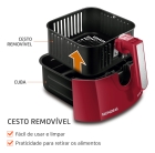 Fritadeira Sem &Oacute;leo Air Fryer 4L AFN-40-RI Mondial Vermelho/Inox 1500W
