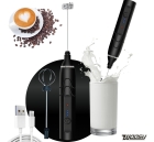 Misturador Bebidas ovos Port&aacute;til El&eacute;trico Bateria Mini Mixer Cor Preto Woosh