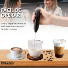 Misturador Bebidas ovos Port&aacute;til El&eacute;trico Bateria Mini Mixer Cor Preto Woosh