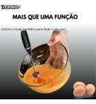 Misturador Bebidas ovos Port&aacute;til El&eacute;trico Bateria Mini Mixer Cor Preto Woosh