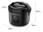 Panela El&eacute;trica Electrolux vapor arroz capacidade 2L 6 X&iacute;caras 2 em 1 timer panela antiaderente tampa com visor transparente ERC10 inox por Rita Lobo