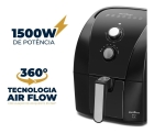Air Fryer Britânia 5,5l Antiaderente Redstone 1500w BFR50 Cor Preto