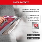 Ferro A Vapor El&eacute;trico Arno Steamgliss Fsgc Cor Rosa