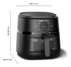 Fritadeira Airfryer NA230 Digital S&eacute;rie 2000 XL 1700W Preta Philips Walita