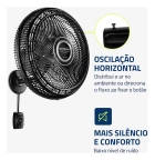 Ventilador de Parede 40cm Super Turbo 8 P&aacute;s Mondial 140W - VTX-40P-8P