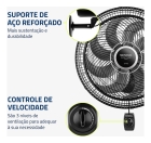 Ventilador de Parede 40cm Super Turbo 8 P&aacute;s Mondial 140W - VTX-40P-8P