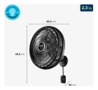 Ventilador de Parede 40cm Super Turbo 8 P&aacute;s Mondial 140W - VTX-40P-8P